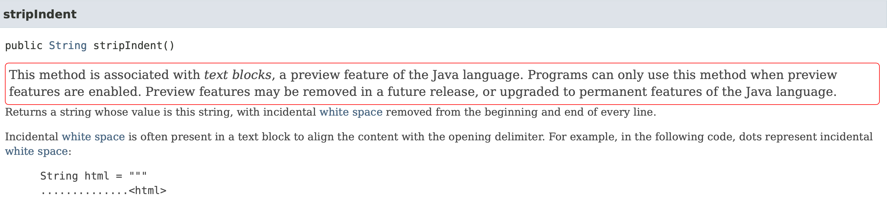 Javadocs in Java 14